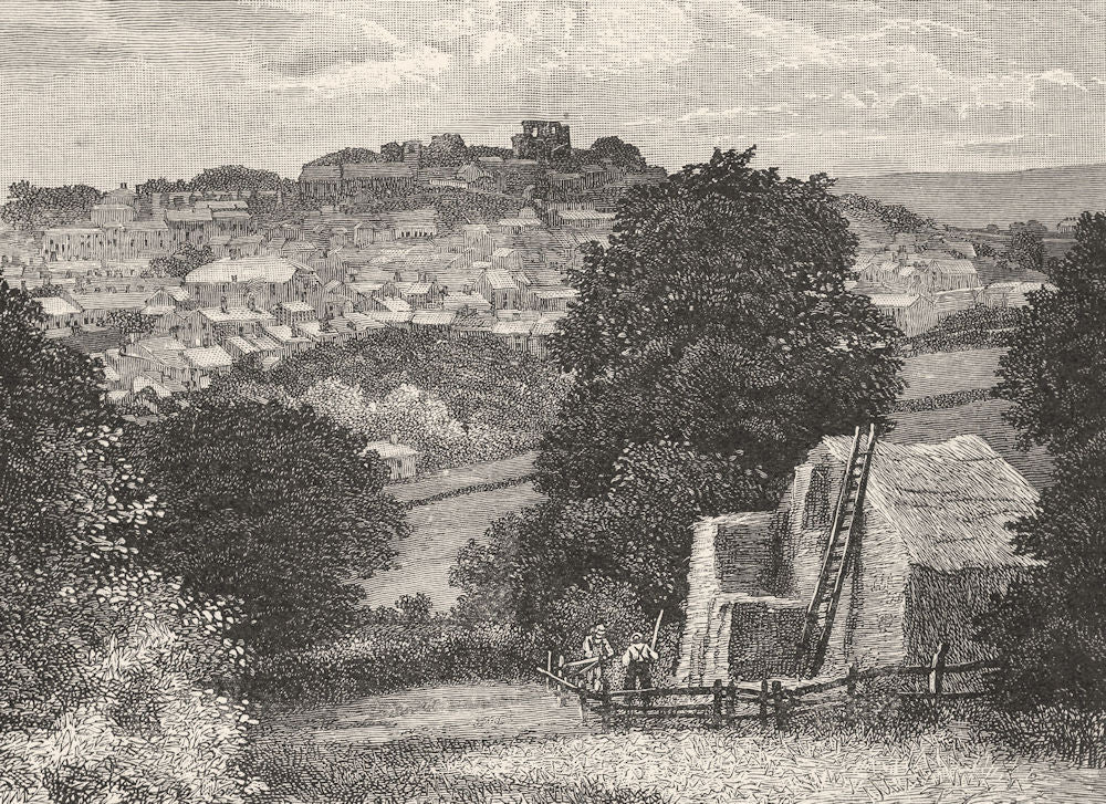 WALES. Denbigh 1901 old antique vintage print picture